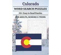 Colorado Word Search Puzzle Book: Word Searches with Easy to Read Print about Colorado Cities, Counties, Rivers, Mountains, Wildlife and More | 6x9 ... Gift for Holidays, Vacations, and Free Times