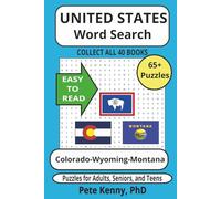 Colorado-Wyoming-Montana Word Search Puzzle Book: Historical Cities and Towns of Colorado, Wyoming, & Montana Easy to Read Print! (Part of a ... ... America Word Search Puzzle Books Collection)