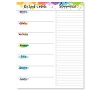 Colorage Weekly Meal Planner - Undated Magnetic Notepads with Grocery List, 7" x 9", 52 Weeks, Meal Planning Pad for Refrigerator Door with Tear-Off Shopping List, Hanging Food/Menu Organizer Notepad