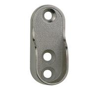 Colorail Polished Chrome Effect Die-Cast Metal Rail End Bracket (L)15mm (Dia)15mm