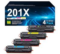 Coloran 201X 201A Toner Cartridge Compatible with HP 201X 201A CF400X CF400A Toner for HP Color Laserjet MFP M277dw M252dw M252n M274n M277c6 (4 Pack, Black, Cyan, Yellow, Magenta)