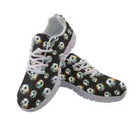 Coloranimal Color Paint Football Womens Walking Running Shoes Lace Up Fitness Trainers Comfortable Workout Sports Tennis Jogging Shoes Workout Sports Sneakers