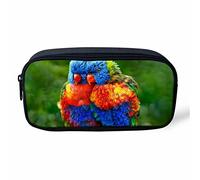 Coloranimal Colorful Animal Parrot Pattern Children Kids Pencil Case Zip Closure