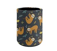 Coloranimal Funny Sloth Pencil Holder Box for Desk,Sloth On The Tree Pen Cup Bin Boy Girl Kids Pencil Stationary Organizers