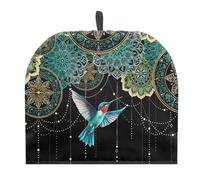 Coloranimal Green Mandala Hummingbird Print Teapot Cozy Cover Insulated Tea Pot Dust Cover with Top Handle Breakfast Pot Cover Fashion Coffee Kettle Protector