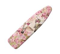 Coloranimal Hummingbird Cherry Blossoms Ironing Board Covers Large Ironing Board Cover with Elastic Edge Heat Resistant Iron Table Protective Iron for Women Ladies
