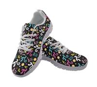 Coloranimal Math Print Womens Trainers Walking Shoes Fitness Trainers Women's Road Running Shoes Sports Sneakers Comfort Fashion Sneakers for Workout