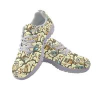 Coloranimal Vintage Owl Cartoon Womens Trainers Slip On Walking Shoes Casaul Walking Running Jogging Shoes for Women Lightweight Athletic Sports Footwear