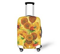 Coloranimal Vintage Sunflower Luggage Protective Cover Sunflowers Flower Suitcase Covers Zipper Trolley Case -M(22"-26")