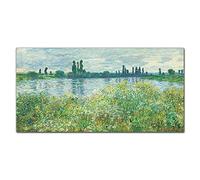 Coloray Splashback 39.37 x 19.68 inch / 100x50cm Cooker Protector Kitchen Glass Art Wall Picture Tempered Glass Kitchen Protection Glass Print - Seine Vetheuil Monet