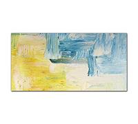 Coloray Splashback 39.37 x 19.68 inch / 100x50cm Cooker Protector Kitchen Glass Art Wall Picture Tempered Glass Kitchen Protection Glass Print - Smear Brush