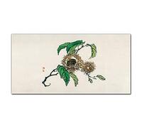 Coloray Splashback 39.37 x 19.68 inch / 100x50cm Glass Art Wall Picture Kitchen Protection Glass Print Cooker Protector Kitchen Tempered Glass - Branches Of Chestnut Leaves