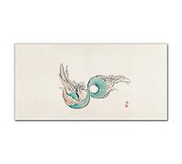 Coloray Splashback 47.24 x 23.62 inch / 120x60cm Cooker Protector Kitchen Glass Art Wall Picture Tempered Glass Kitchen Protection Glass Print - Sea Creatures