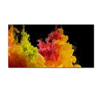 Coloray Splashback 47.24 x 23.62 inch / 120x60cm Cooker Protector Kitchen Glass Art Wall Picture Tempered Glass Kitchen Protection Glass Print - The Outbreak of Paint