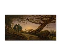 Coloray Splashback 47.24 x 23.62 inch / 120x60cm Glass Art Wall Picture Kitchen Glass Print Tempered Glass Cooker Protector Kitchen Protection - Forest Rock Sun Nature