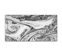 Coloray Splashback 47.24 x 23.62 inch / 120x60cm Glass Art Wall Picture Kitchen Protection Glass Print Cooker Protector Kitchen Tempered Glass - Marble Texture