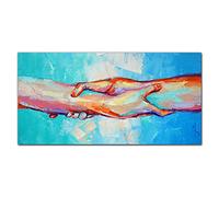 Coloray Splashback 47.24 x 23.62 inch / 120x60cm Glass Print Tempered Glass Kitchen Cooker Protector Glass Art Wall Picture Kitchen Protection - Hands