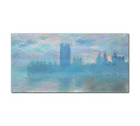 Coloray Splashback 47.24 x 23.62 inch / 120x60cm Kitchen Protection Glass Art Wall Picture Cooker Protector Kitchen Tempered Glass Glass Print - Monet Houses Of Parliament