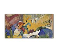 Coloray Splashback 55.12 x 27.56 inch / 140x70cm Cooker Protector Kitchen Glass Art Wall Picture Tempered Glass Kitchen Protection Glass Print - Improvisation Kandinsky