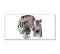 Coloray Splashback 55.12 x 27.56 inch / 140x70cm Glass Art Wall Picture Kitchen Glass Print Tempered Glass Cooker Protector Kitchen Protection - Animal Zebra Stripes