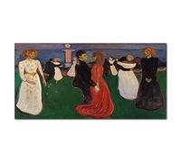 Coloray Splashback 55.12 x 27.56 inch / 140x70cm Glass Art Wall Picture Kitchen Protection Glass Print Cooker Protector Kitchen Tempered Glass - Dance of Life Edvard Munch