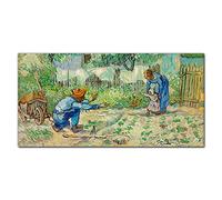 Coloray Splashback 55.12 x 27.56 inch / 140x70cm Glass Art Wall Picture Kitchen Protection Glass Print Cooker Protector Kitchen Tempered Glass - Van Gogh First Steps
