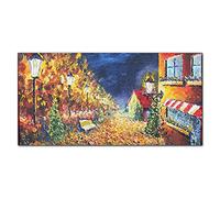 Coloray Splashback 55.12 x 27.56 inch / 140x70cm Glass Print Tempered Glass Kitchen Cooker Protector Glass Art Wall Picture Kitchen Protection - City Park Autumn Trees