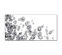 Coloray Splashback 55.12 x 27.56 inch / 140x70cm Glass Print Tempered Glass Kitchen Cooker Protector Glass Art Wall Picture Kitchen Protection - Precious Diamonds