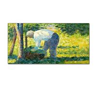 Coloray Splashback 55.12 x 27.56 inch / 140x70cm Kitchen Protection Glass Art Wall Picture Cooker Protector Kitchen Tempered Glass Glass Print - Gardener Seurat