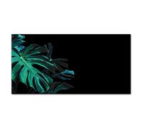 Coloray Splashback Glass Print 39.37 x 19.68 inch / 100x50cm Tempered Glass Kitchen Kitchen Protection Cooker Protector Glass Art Wall Picture - Jungle Botany Leaf