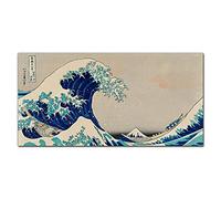 Coloray Splashback Glass Print 39.37 x 19.68 inch / 100x50cm Tempered Glass Kitchen Kitchen Protection Cooker Protector Glass Art Wall Picture - Sea Storm Waves Boats