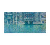 Coloray Splashback Glass Print 47.24 x 23.62 inch / 120x60cm Tempered Glass Kitchen Kitchen Protection Cooker Protector Glass Art Wall Picture - Palazzo Da Mula Venice Monet