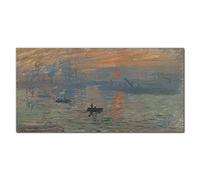 Coloray Splashback Glass Print 55.12 x 27.56 inch / 140x70cm Tempered Glass Kitchen Kitchen Protection Cooker Protector Glass Art Wall Picture - Impressionism Monet Sunrise