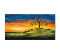 Coloray Splashback Glass Print 55.12 x 27.56 inch / 140x70cm Tempered Glass Kitchen Kitchen Protection Cooker Protector Glass Art Wall Picture - Lone Tree