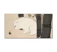 Coloray Splashback Kitchen 55.12 x 27.56 inch / 140x70cm Glass Print Glass Art Wall Picture Tempered Glass Cooker Protector Kitchen Protection - Asian Animals