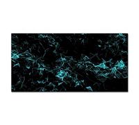 Coloray Splashback Tempered Glass 39.37 x 19.68 inch / 100x50cm Glass Print Kitchen Kitchen Protection Cooker Protector Glass Art Wall Picture - Shattered Triangles