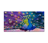 Coloray Splashback Tempered Glass 39.37 x 19.68 inch / 100x50cm Glass Print Kitchen Protection Kitchen Glass Art Wall Picture Cooker Protector - The Animal Paw Bird Feathers