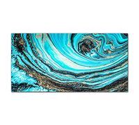 Coloray Splashback Tempered Glass 47.24 x 23.62 inch / 120x60cm Glass Print Kitchen Kitchen Protection Cooker Protector Glass Art Wall Picture - Eye Of The Storm Abstractionism
