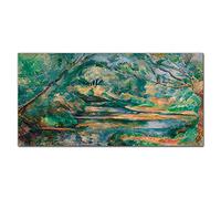 Coloray Splashback Tempered Glass 47.24 x 23.62 inch / 120x60cm Glass Print Kitchen Kitchen Protection Cooker Protector Glass Art Wall Picture - Paul Cézanne Brook