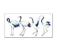 Coloray Splashback Tempered Glass 47.24 x 23.62 inch / 120x60cm Glass Print Kitchen Protection Kitchen Glass Art Wall Picture Cooker Protector - Animals Birds