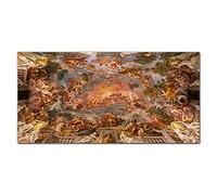 Coloray Splashback Tempered Glass 55.12 x 27.56 inch / 140x70cm Glass Print Kitchen Kitchen Protection Cooker Protector Glass Art Wall Picture - Historical Baroque