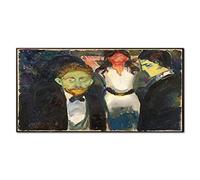 Coloray Splashback Tempered Glass 55.12 x 27.56 inch / 140x70cm Glass Print Kitchen Protection Kitchen Glass Art Wall Picture Cooker Protector - Jealousy Edvard Munch