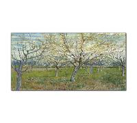 Coloray Splashback Tempered Glass 55.12 x 27.56 inch / 140x70cm Glass Print Kitchen Protection Kitchen Glass Art Wall Picture Cooker Protector - Van Gogh Pink Orchard