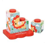COLORBABY 48813 Zorro Fisher 48813-Fisher Price-Set Wooden Locking Blocks +12m, Multicoloured, Normal
