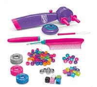 Colorbaby Shimmer 'n Sparkle - Children's Hairdressing Set, Electric Hair Braider, Pick Comb, Threader, Includes Coloured Beads, Hair Elastics, Decorate Your Hair, +8 Years, 47089