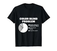 Colorblind Problems Color Blind Person T-Shirt, Men, Black, 4X-Large