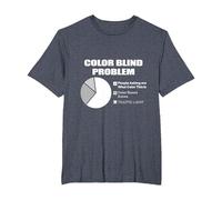 Colorblind Problems Color Blind Person T-Shirt, Men's Big and Tall, Heather Blue, 5X Tall