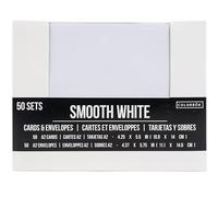 Colorbok A2 Cards W/Envelopes (4.375"X5.75") 50/Pkg-Smooth White