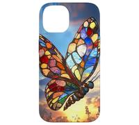 Colorburst Glass Butterfly at Sunrise Sky Case for iPhone 14