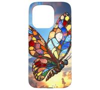 Colorburst Glass Butterfly at Sunrise Sky Case for iPhone 15 Pro